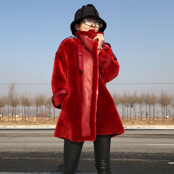 fur coat women real winter warm sheep shearing jacket korean fashion woolen overcoat abrigos mujer invierno 2020 yy742, Black
fur coat women real winter warm sheep shearing jacket korean fashion woolen overcoat abrigos mujer invierno 2020 yy742, Black
