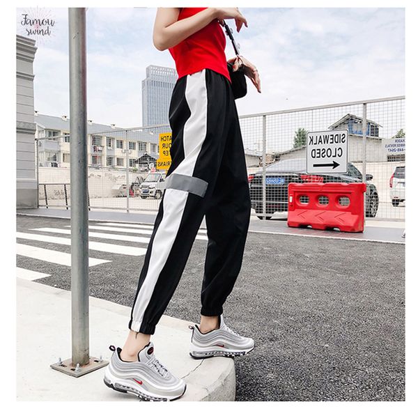 elastic waist pants casual loose joggers trousers high waist sweatpants harem pants streetwear for women or men, Black;white
elastic waist pants casual loose joggers trousers high waist sweatpants harem pants streetwear for women or men, Black;white