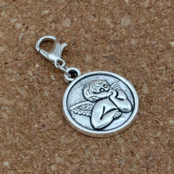 50pcs / lots Cupid Angel Floating Lobster Clasps Charm Beads Antique Silver Fit Charm Bracelet DIY Jewelry 18.8x35.2mm A-386b
50pcs / lots Cupid Angel Floating Lobster Clasps Charm Beads Antique Silver Fit Charm Bracelet DIY Jewelry 18.8x35.2mm A-386b