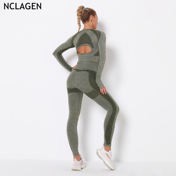 nclagen seamless knitted hollowed-out long sleeves yoga set sports high waist pants female two-piece set gym workout running, White;red
nclagen seamless knitted hollowed-out long sleeves yoga set sports high waist pants female two-piece set gym workout running, White;red