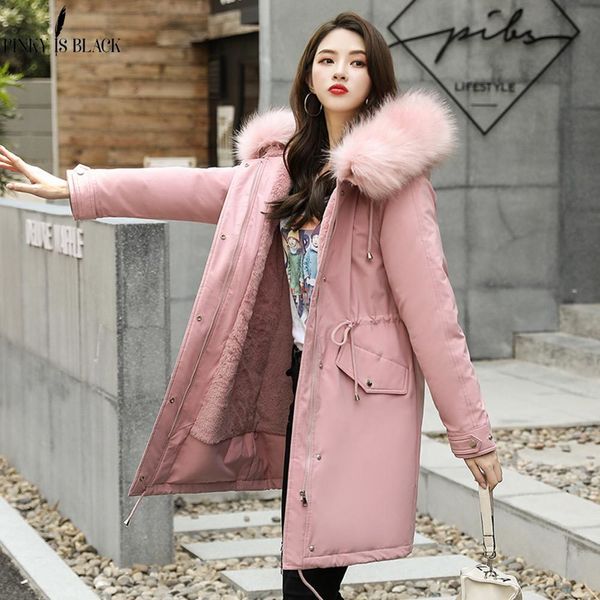 pinkyisblack 2019 new arrival fashion women winter jacket fur lining warm thicken ladies winter long coat parkas womens jackets, Black
pinkyisblack 2019 new arrival fashion women winter jacket fur lining warm thicken ladies winter long coat parkas womens jackets, Black