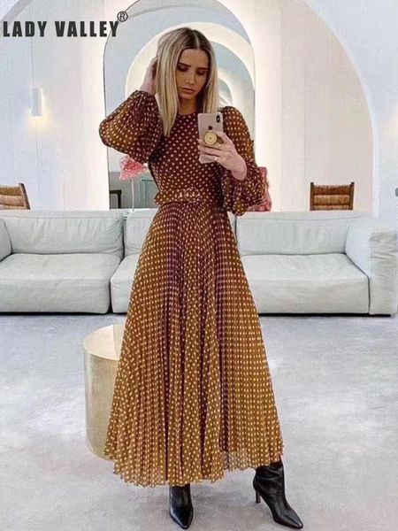retro polka dot lantern sleeve bandage waist swing wavy pleated dress ladies spring new dot long sleeve long, Black;gray
retro polka dot lantern sleeve bandage waist swing wavy pleated dress ladies spring new dot long sleeve long, Black;gray