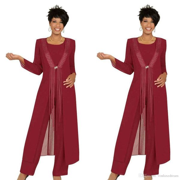 three piece crimson mother of the bride pant suits party gowns floor length formal garment outfit custom formal wedding guest dresses
three piece crimson mother of the bride pant suits party gowns floor length formal garment outfit custom formal wedding guest dresses