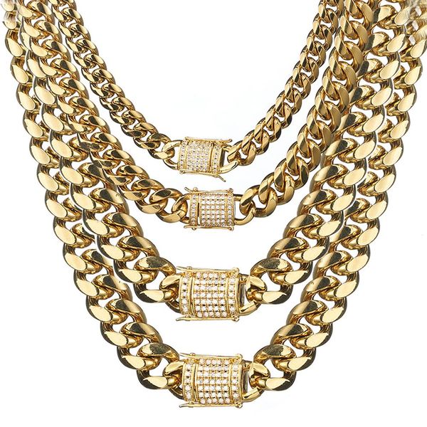6-18mm wide stainless steel cuban miami chains necklaces cz zircon box lock big heavy gold chain for men hip hop rock jewelry, Silver
6-18mm wide stainless steel cuban miami chains necklaces cz zircon box lock big heavy gold chain for men hip hop rock jewelry, Silver