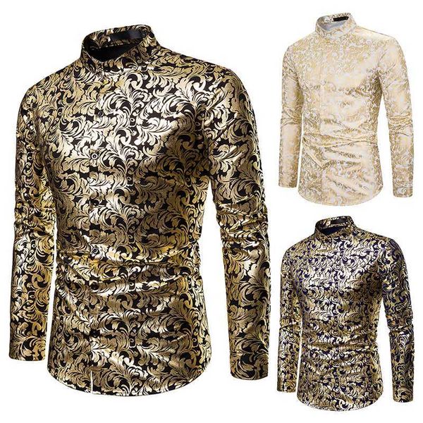 shirt мужчины hipster luxury black gold бронзировать printed тонкий с длинным рукавом платье рубашка свадьба ночной клуб hip hop party prom, White;black 
shirt мужчины hipster luxury black gold бронзировать printed тонкий с длинным рукавом платье рубашка свадьба ночной клуб hip hop party prom, White;black