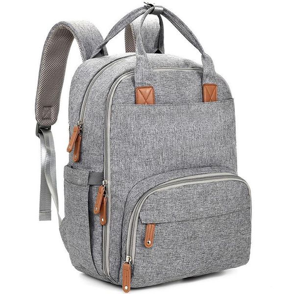 baby bags gray multi-compartment large capacity waterproof mommy maternity bag bolsa maternidade travel diaper bags backpack 
baby bags gray multi-compartment large capacity waterproof mommy maternity bag bolsa maternidade travel diaper bags backpack