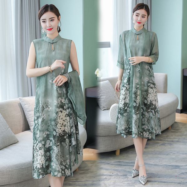 woman dresses womens dress summer autumn new chinese style stand collar dress temperament long flower two piece faux silk female dresses, Black;gray
woman dresses womens dress summer autumn new chinese style stand collar dress temperament long flower two piece faux silk female dresses, Black;gray