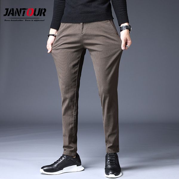 jantour brand 2019 new autumn winter men pants straight casual men thick trousers classic business fashion brown pants for, Black
jantour brand 2019 new autumn winter men pants straight casual men thick trousers classic business fashion brown pants for, Black