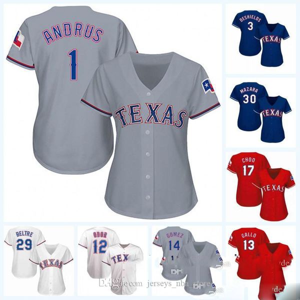 womens 1 elvis andrus shin-soo choo nomar mazara joey gallo asdrubal cabrera logan forsythe delino deshields baseball jersey, Blue;black
womens 1 elvis andrus shin-soo choo nomar mazara joey gallo asdrubal cabrera logan forsythe delino deshields baseball jersey, Blue;black