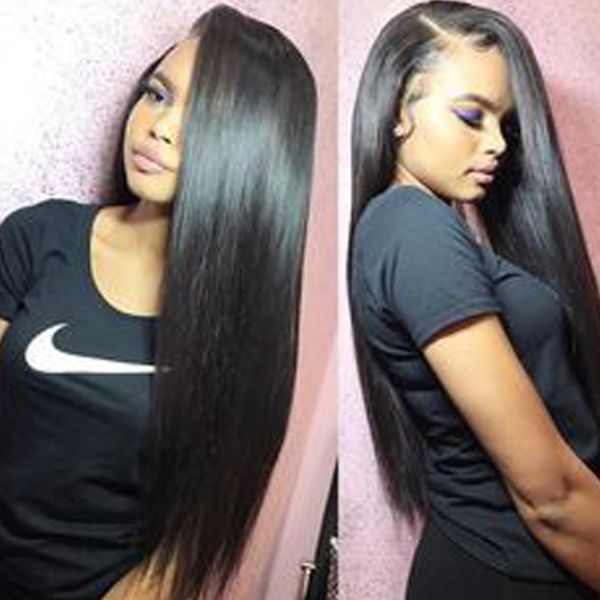 13x4 closure wig straight lace closure wig human hair pre plucked with baby hair brazilian wig remy hair, Black
13x4 closure wig straight lace closure wig human hair pre plucked with baby hair brazilian wig remy hair, Black