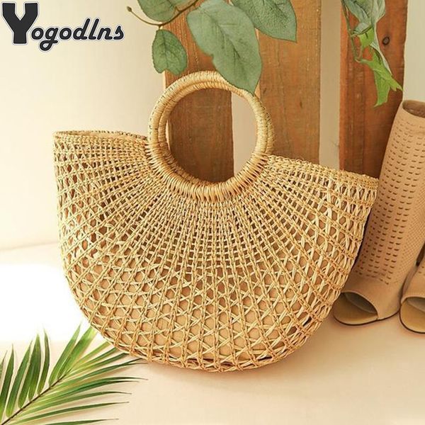 new straw bag women hand-woven hollow handbag moon shape rattan bag big capacity drawstring handbag casual travel beach 
new straw bag women hand-woven hollow handbag moon shape rattan bag big capacity drawstring handbag casual travel beach