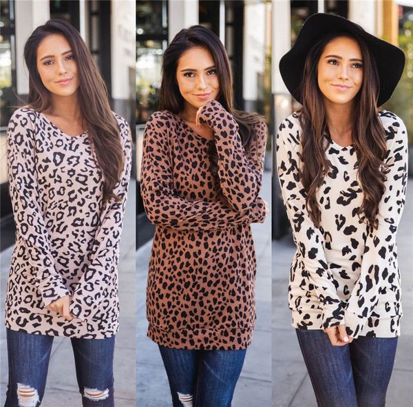 leopard v neck womens tshirts spring long sleeve loose ladies tees striped printed casual female, White 
leopard v neck womens tshirts spring long sleeve loose ladies tees striped printed casual female, White