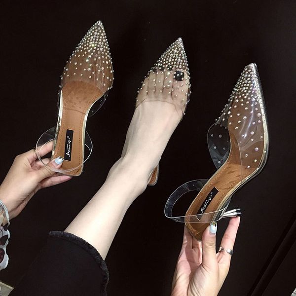 master design pointed toe sandals women 2020 summer new fashion rhinestone stiletto heel strap sandals transparent, Black
master design pointed toe sandals women 2020 summer new fashion rhinestone stiletto heel strap sandals transparent, Black