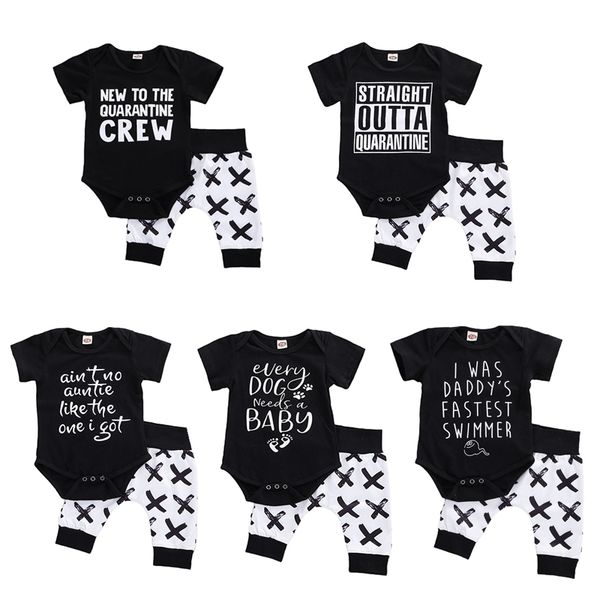 cute newborn baby boy clothes sets cotton short sleeve letter print romper +pants 2pcs casual tracksuit outfits for 3-24m, White
cute newborn baby boy clothes sets cotton short sleeve letter print romper +pants 2pcs casual tracksuit outfits for 3-24m, White
