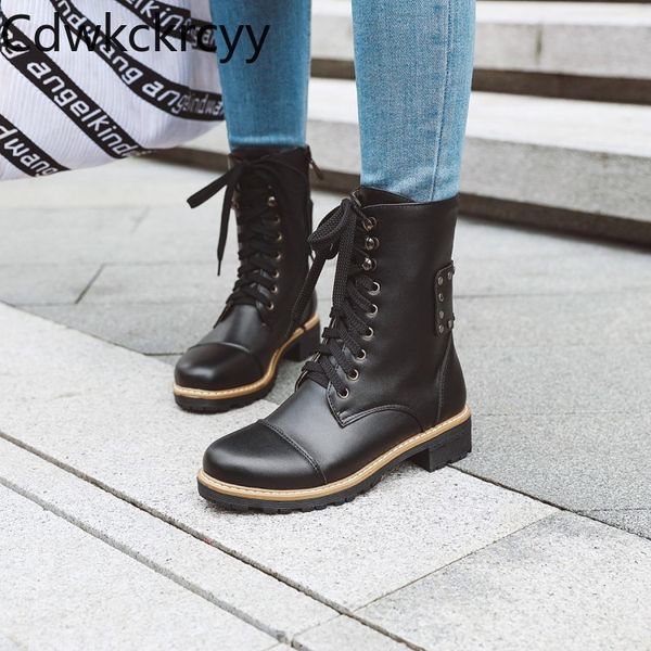 winter the new fashion round head thick heel boots lace up rivet plus cashmere keep warm high heel women boots size 34-43, Black
winter the new fashion round head thick heel boots lace up rivet plus cashmere keep warm high heel women boots size 34-43, Black