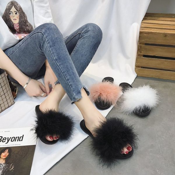 fluffy furry sandals girls flats open toe cozy slip on slippers leisure beach flipflops female ostrich fur slides women shoes, Black
fluffy furry sandals girls flats open toe cozy slip on slippers leisure beach flipflops female ostrich fur slides women shoes, Black