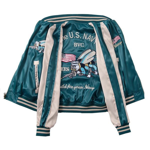 couple wear honeybee embroidery jacket korean men and women baseball coat spring and autumn student bf double-side bomber jacket, Black;brown
couple wear honeybee embroidery jacket korean men and women baseball coat spring and autumn student bf double-side bomber jacket, Black;brown
