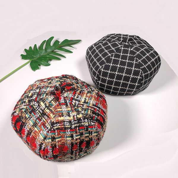 autumn warm women's fashion casual cotton berets hat winter ladies plaid floral berets caps, Blue;gray
autumn warm women's fashion casual cotton berets hat winter ladies plaid floral berets caps, Blue;gray