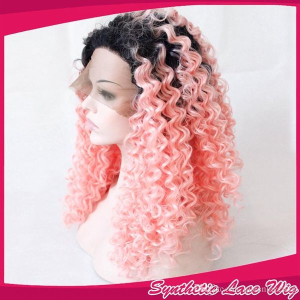 ombre black to pink synthetic lace front wig kinky curly heat resistant fiber synthetic hair wig for women cosplay
ombre black to pink synthetic lace front wig kinky curly heat resistant fiber synthetic hair wig for women cosplay
