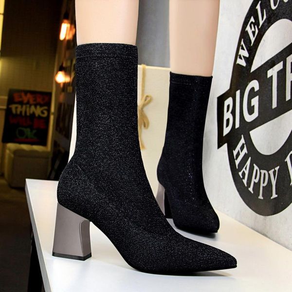 boots stretch knitting women short metal sequare heel female fashion autumn pointed high heels black woman
boots stretch knitting women short metal sequare heel female fashion autumn pointed high heels black woman