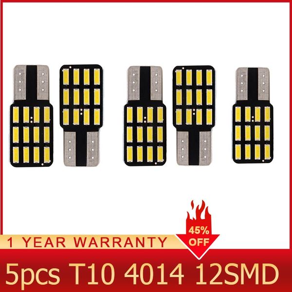roadot 5pcs t10 4014 12smd w5w 194 led wedge light plate license bulbs reverse lights turn signal lamp
roadot 5pcs t10 4014 12smd w5w 194 led wedge light plate license bulbs reverse lights turn signal lamp