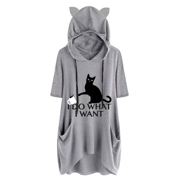 hoodies sweatshirt women casual print cat ear hooded short sleeves loose blouse shirt pullovers sudadera mujer camiseta new, Black
hoodies sweatshirt women casual print cat ear hooded short sleeves loose blouse shirt pullovers sudadera mujer camiseta new, Black