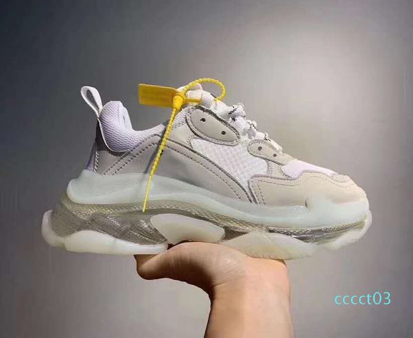 2019 paris triple s clear bottom designer luxury low sneakers triple s men's and women daddy platform sports trainers shoes 36-45 ct03, Black 
2019 paris triple s clear bottom designer luxury low sneakers triple s men's and women daddy platform sports trainers shoes 36-45 ct03, Black