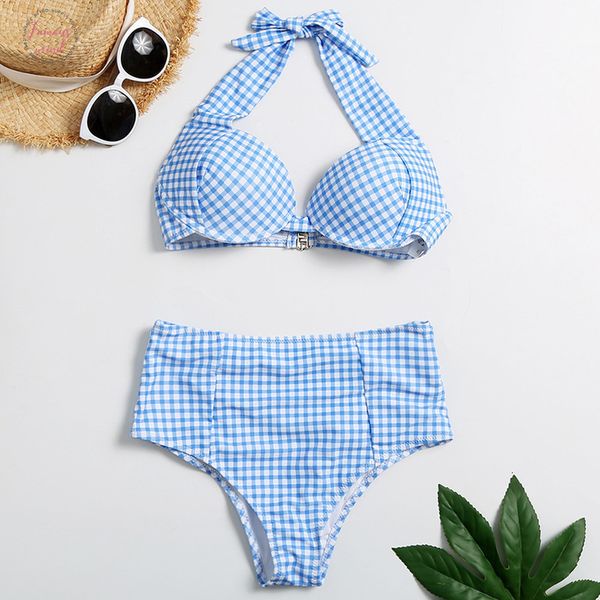 halter high waist bikini 2020 brazilian woman swimsuit push up high cut swimwear biquinis blue bathers bathing suit, White;black
halter high waist bikini 2020 brazilian woman swimsuit push up high cut swimwear biquinis blue bathers bathing suit, White;black