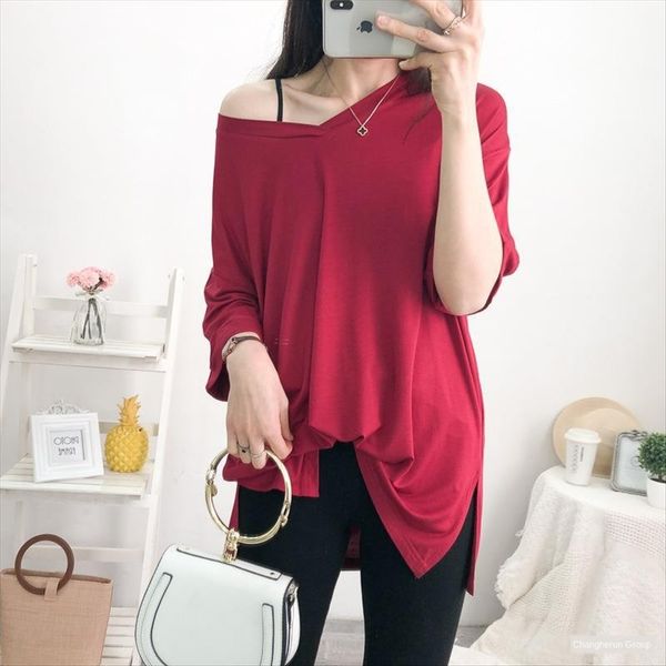 short-sleeved collar middle-bit half-sleeved t-size loose cotton clothing t- shirt base women's shirt summer clothing vt, White
short-sleeved collar middle-bit half-sleeved t-size loose cotton clothing t- shirt base women's shirt summer clothing vt, White