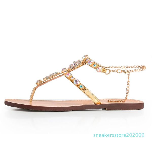 woman chains thong gladiator flat sandals crystal chaussure plus size 46 tenis feminino s09, Black
woman chains thong gladiator flat sandals crystal chaussure plus size 46 tenis feminino s09, Black