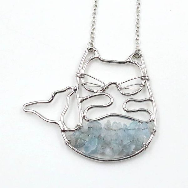 wholesale 10 pcs silver plated wire wrap cat shape pendant link chain animal necklace many colors quartz stone jewelry
wholesale 10 pcs silver plated wire wrap cat shape pendant link chain animal necklace many colors quartz stone jewelry