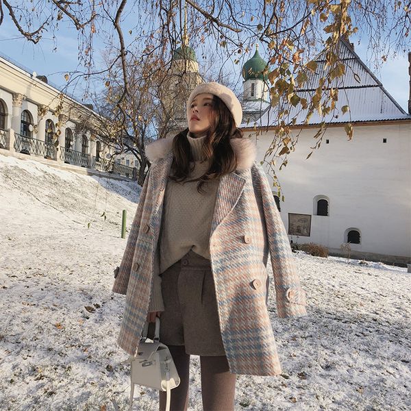 2020 women coat outerwear winter clothing fashion warm woolen blends female elegant double breasted woolen coat, Black
2020 women coat outerwear winter clothing fashion warm woolen blends female elegant double breasted woolen coat, Black