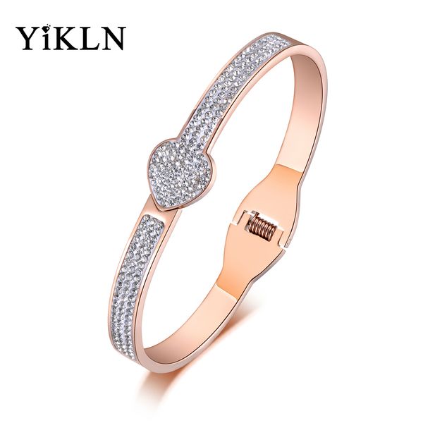 yikln fashion shining stainless steel cuff bracelet jewelry for women girls rhinestone heart lover bracelets bangles yb19007, Black
yikln fashion shining stainless steel cuff bracelet jewelry for women girls rhinestone heart lover bracelets bangles yb19007, Black