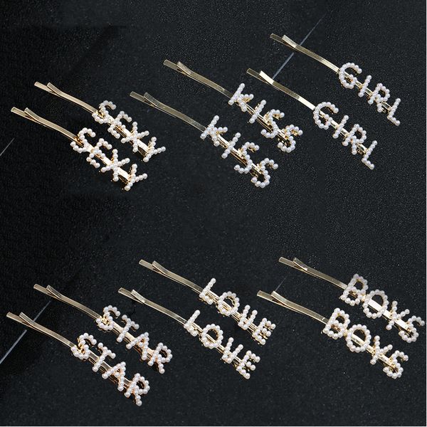 gold color 2pcs bling letter hairpins headwear for women girls pearl hair clips pins barrette styling tools hair accessories
gold color 2pcs bling letter hairpins headwear for women girls pearl hair clips pins barrette styling tools hair accessories