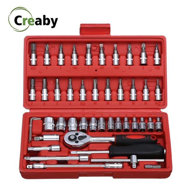46pcs 1/4 inch socket set car repair tool ratchet torque wrench combo tools kit auto repairing tool set
46pcs 1/4 inch socket set car repair tool ratchet torque wrench combo tools kit auto repairing tool set