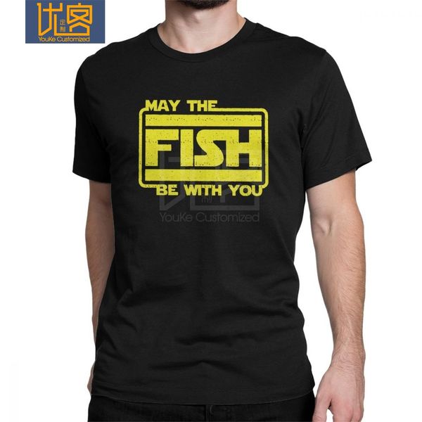 men t shirt fish be with you funny short sleeve bass ice fishing fisher tees crew neck cotton summer t-shirt plus size, White;black
men t shirt fish be with you funny short sleeve bass ice fishing fisher tees crew neck cotton summer t-shirt plus size, White;black