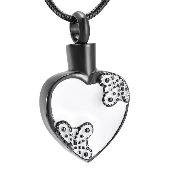 ijd10011 simple black heart stainless steel cremation souvenir pendant for ashes urn memorial keepsake necklace jewelry for women, Silver
ijd10011 simple black heart stainless steel cremation souvenir pendant for ashes urn memorial keepsake necklace jewelry for women, Silver