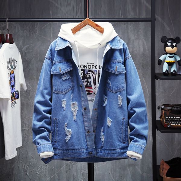 denim jacket with holes for spring & autumn mens denim jacket ripped coat for men slim fit solid vogueembroidery coats cot, Black;brown
denim jacket with holes for spring & autumn mens denim jacket ripped coat for men slim fit solid vogueembroidery coats cot, Black;brown
