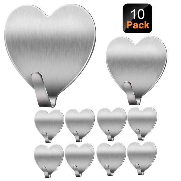 10pcs love stainless steel adhesive hook. peach heart silver sticky hook nail-seamless finishing hook creative door
10pcs love stainless steel adhesive hook. peach heart silver sticky hook nail-seamless finishing hook creative door