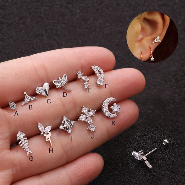 feelgood 1pc 20g stainless steel ear piercing jewelry crystal cartilage stud tragus helix conch rook lobe screw back earring, Slivery;golden
feelgood 1pc 20g stainless steel ear piercing jewelry crystal cartilage stud tragus helix conch rook lobe screw back earring, Slivery;golden