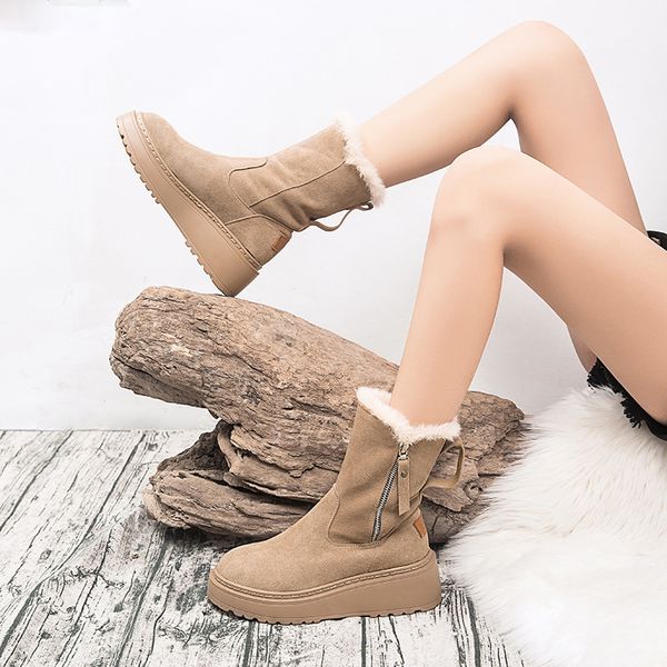 leather winter boots women casual wedge shoes woman fashion mid calf snow boots for women shoes short plush booties, Black
leather winter boots women casual wedge shoes woman fashion mid calf snow boots for women shoes short plush booties, Black