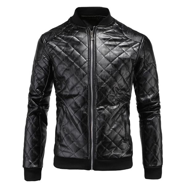 plaid faux leather jacket for men england style winter bomber pu jackets stand mens coats, Black
plaid faux leather jacket for men england style winter bomber pu jackets stand mens coats, Black