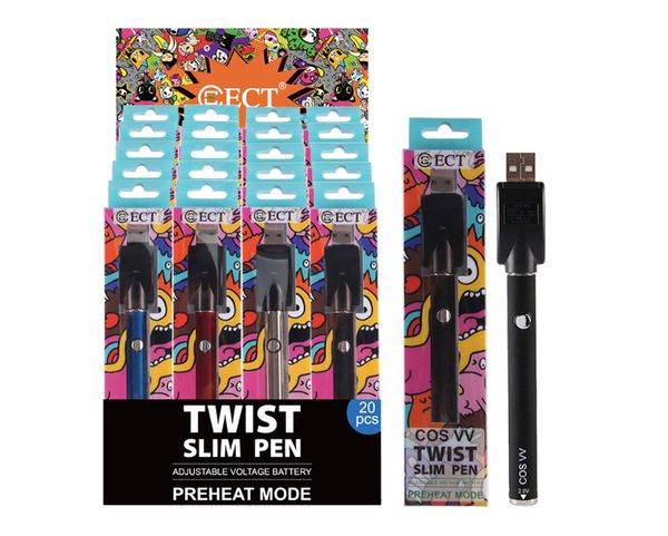 ECT COS ст Батарея 380mAh Bottom Twist Variable Voltage Разогреть зарядное устройство комплект с 20шт коробка дисплея для густого масла Vape Картриджи
ECT COS ст Батарея 380mAh Bottom Twist Variable Voltage Разогреть зарядное устройство комплект с 20шт коробка дисплея для густого масла Vape Картриджи