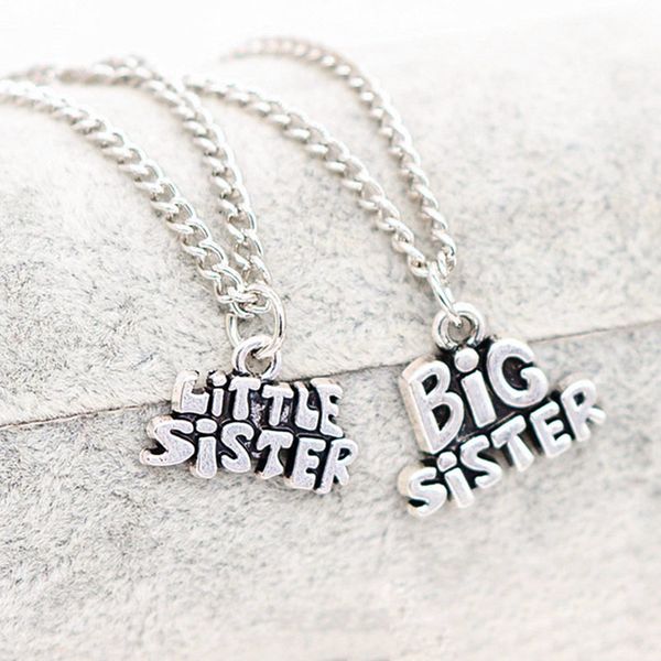 vintage letter necklace big sister little sister diy statement floating pendant fashion girl necklace for gifts, Silver
vintage letter necklace big sister little sister diy statement floating pendant fashion girl necklace for gifts, Silver