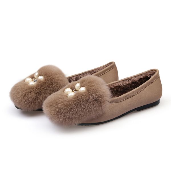 women suede round toe spring single shoes shallow low heel flat pearl shoes female flat soft bottom solid color lazy single shoe, Black
women suede round toe spring single shoes shallow low heel flat pearl shoes female flat soft bottom solid color lazy single shoe, Black