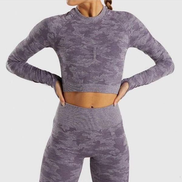 2019 women seamless camo sports yoga shirts long sleeves camouflage fitness yoga sports fitness gym workout crop, White;red
2019 women seamless camo sports yoga shirts long sleeves camouflage fitness yoga sports fitness gym workout crop, White;red
