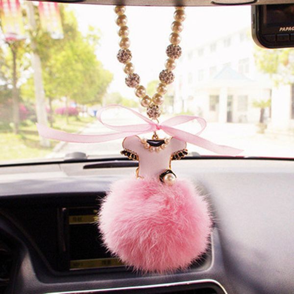 car pendant fashion cartoon dress bow plush ball car rearview mirror decoration hanging automobiles ornaments bead chain
car pendant fashion cartoon dress bow plush ball car rearview mirror decoration hanging automobiles ornaments bead chain