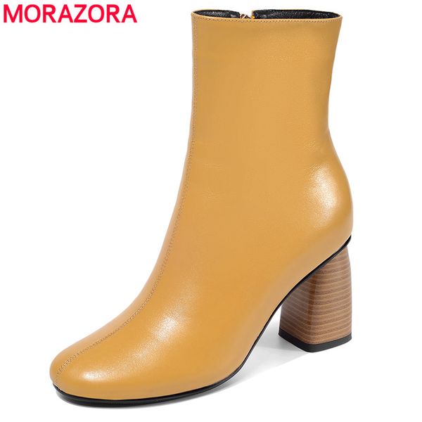 morazora 2020 new arrival women ankle boots genuine leather high heels shoes round toe zip simple autumn winter boots female, Black
morazora 2020 new arrival women ankle boots genuine leather high heels shoes round toe zip simple autumn winter boots female, Black