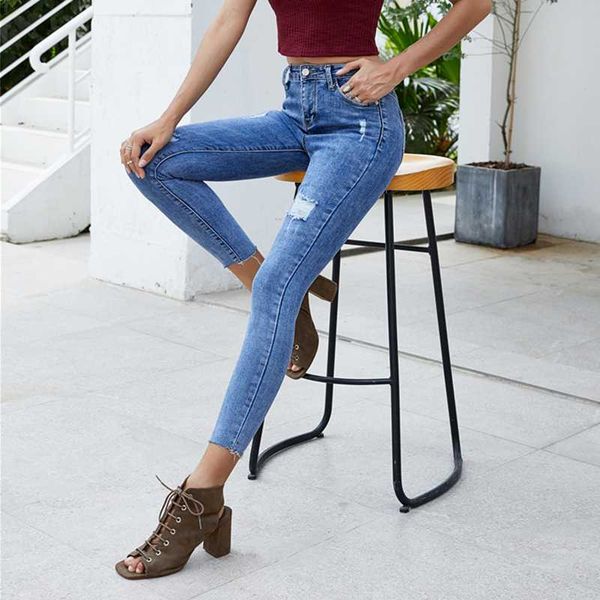 blue ripped jeans denim ankle-length pencil pants trousers high waist stretch skinny jeans jeggings for women
blue ripped jeans denim ankle-length pencil pants trousers high waist stretch skinny jeans jeggings for women