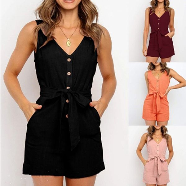 casual playsuit woman off shoulder belt tunic pink black solid summer elegant short jumpsuit 2020 overalls for women, Black;white
casual playsuit woman off shoulder belt tunic pink black solid summer elegant short jumpsuit 2020 overalls for women, Black;white